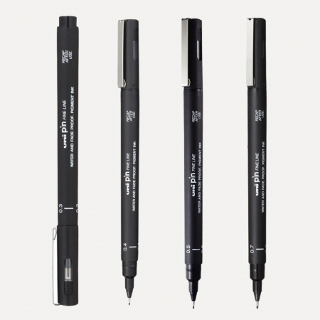 Linere - Liner negru, pe baza de apa – UNI PIN-200