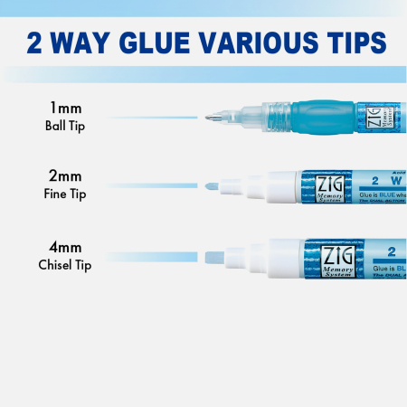 UNELTE CRAFT - Lipici tip marker pentru aplicare foita metalizata, sclipici, permanent sau temporar, Kuretake ZIG 2 Way Glue