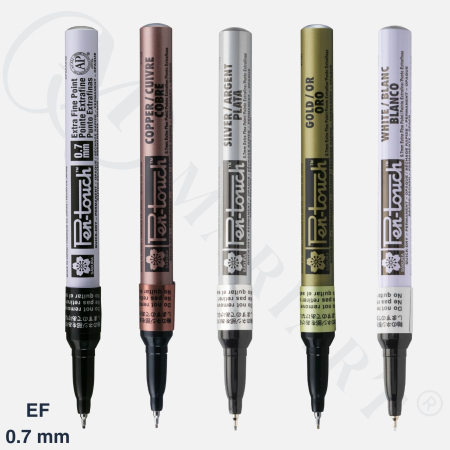 SCRIS DE MANA - Marker permanent cu vopsea Sakura Pen-Touch Extra Fine 0.7 mm - diverse culori pentru suprafete multiple