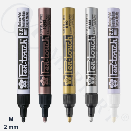 SCRIS DE MANA - Marker permanent cu vopsea Sakura Pen-Touch Medium 2 mm - diverse culori pentru suprafete multiple