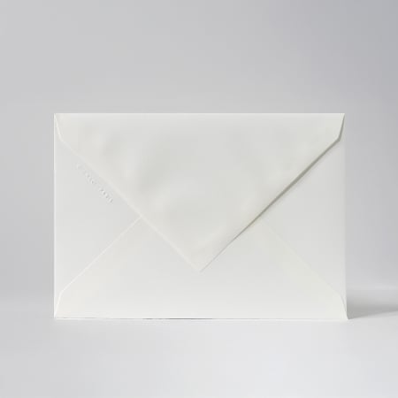 Plicuri - Plic C6 Clairefontaine, hartie tip canvas Toile Imperiale, alb, 100g, 114 x 162 mm