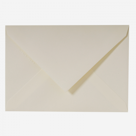 Papetarie - Plic C6 Clairefontaine, hartie din bumbac Velin pur Cotton, alb cremos, 125g, 114 x 162 mm