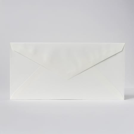 Plicuri - Plic DL Clairefontaine, hartie tip canvas Toile Imperiale, alb, 100g, 110 x 220 mm