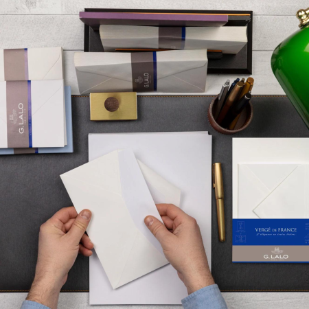 Plic C6 Clairefontaine, hartie tip canvas Toile Imperiale, alb, 100g, 114 x 162 mm [3]