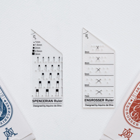 Ascutitoare, Radiere si accesorii - Rigla pentru liniatura caligrafie Copperplate, Caligrafie Moderna si Spencerian, The Macau Penman