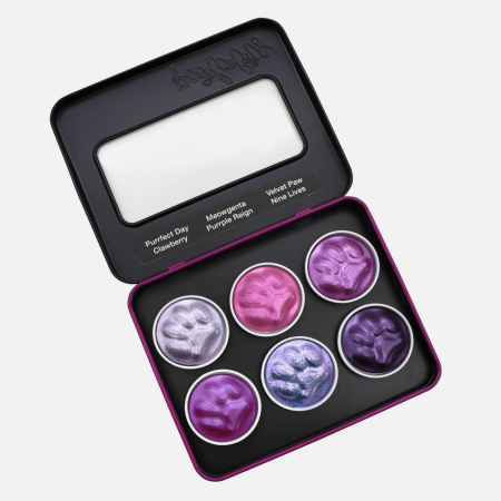 Coliro Finetec - Set 6 acuarele caligrafie si pictura - Purrlcolors, editie unica