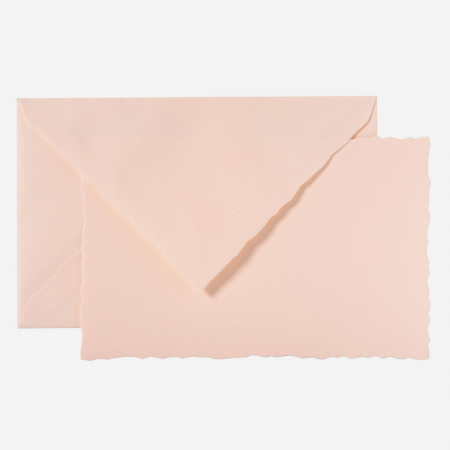 Papetarie - Set corespondenta Clairefontaine, Mode de Paris, set plic gumat 120g si cartolina 300g, 100 x 158 mm, roz