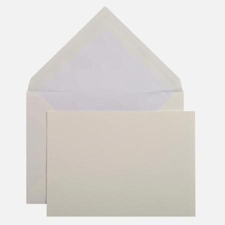 HARTIE SI PLICURI - Set de corespondenta premium, plic 125g + cartolina 300g, hartie din bumbac Verge de France, alb cremos, 114 x 162 mm, G. Lalo - Clairefontaine