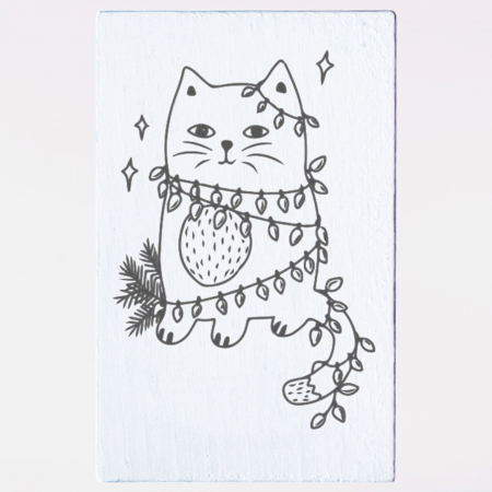 Stampile personalizate - Stampila Pisica nazdravana, 53x33mm, May&Berry pentru hobby, art&craft, activitati copii