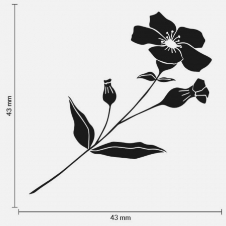 Stampila Floare salbatica, 43x43mm, May&Berry pentru hobby, art&craft, activitati copii [2]