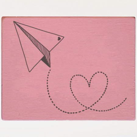 Stampile personalizate - Stampila Avion de hartie, 43x33mm, May&Berry pentru hobby, art&craft, activitati copii