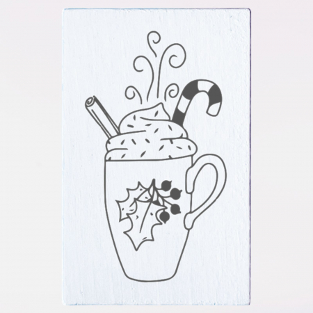 Stampile personalizate - Stampila Ciocolata calda, 53x33mm, May&Berry pentru hobby, art&craft, activitati copii
