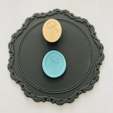 Modele editie limitata - Stampila de alama pentru sigilii de ceara - ROSE DES CHAMPS, editie limitata, model original MARIART