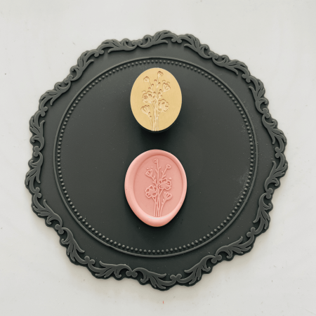 Modele editie limitata - Stampila de alama pentru sigilii de ceara - FLEURS DE MARIAGE, editie limitata, model original MARIART