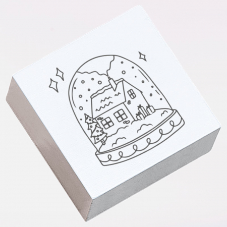 Stampila Glob de zapada de Craciun, 43x43mm, May&Berry pentru hobby, art&craft, activitati copii [1]