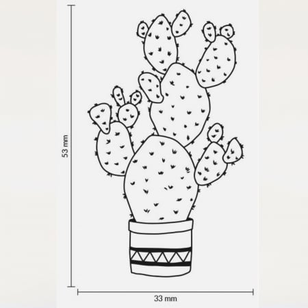 Stampila Cactus in ghiveci, 53x33mm, May&Berry pentru hobby, art&craft, activitati copii [2]