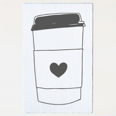 Stampile personalizate - Stampila Pahar de cafea, 53x33mm, May&Berry pentru hobby, art&craft, activitati copii