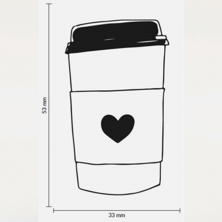 Stampila Pahar de cafea, 53x33mm, May&Berry pentru hobby, art&craft, activitati copii [2]