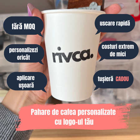 Stampile cu DESIGN-UL TAU - Stampila pentru pahare de cafea personalizate