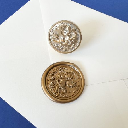 Colectie 2026 - Stampila pentru sigilii de ceara – CUPIDON,  model 3D, dimensiune 2.5cm, colectie 2026 Mariart