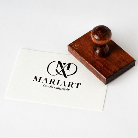 Stampile cu DESIGN-UL TAU - Stampila personalizata din lemn - Logo