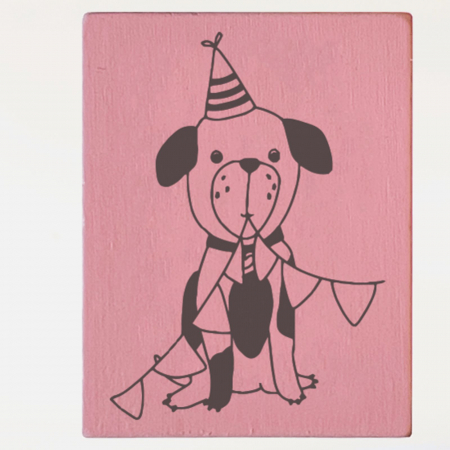 Stampile personalizate - Stampila Catelul petrecaret, 43x33mm, May&Berry pentru hobby, art&craft, activitati copii