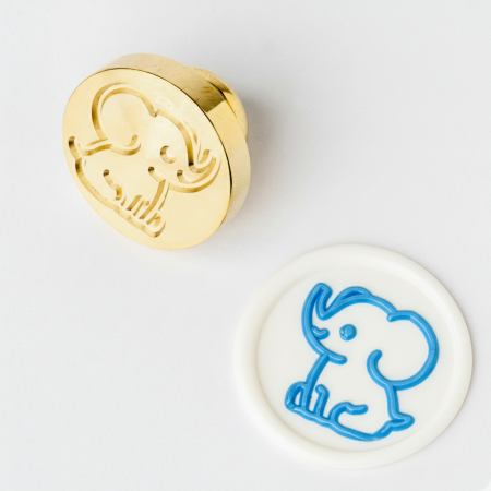 Sigilii de ceara - Stampila sigiliu - Baby elefant, 2.5cm