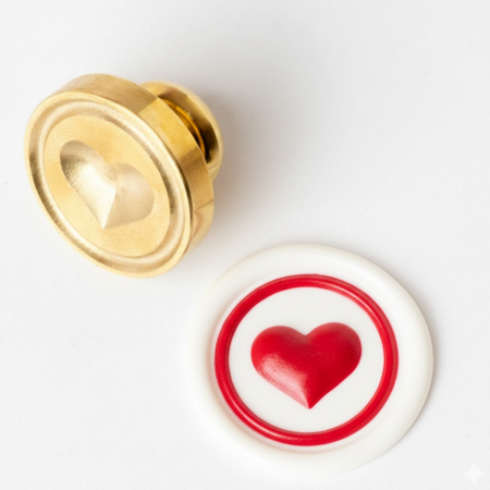 Stampile sigilii colectia MARIART - Stampila sigiliu – Inima, 2.5cm