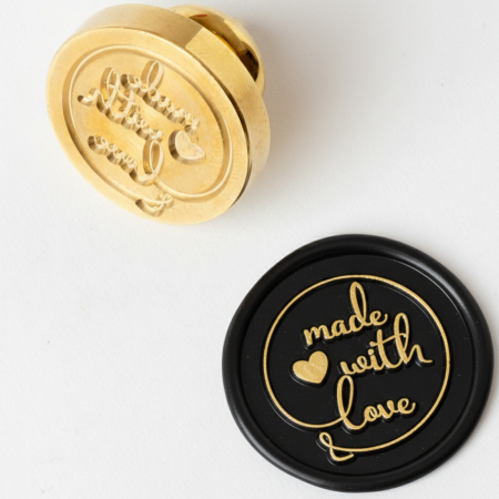 Stampile sigilii colectia MARIART - Stampila sigiliu – Made with love, 2.5cm
