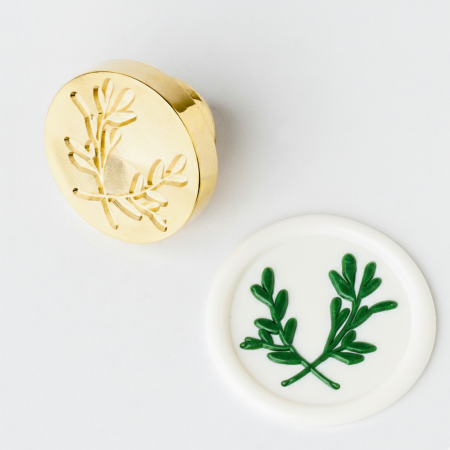 Sigilii de ceara - Stampila sigiliu - Ramuri de maslin, 2.5cm