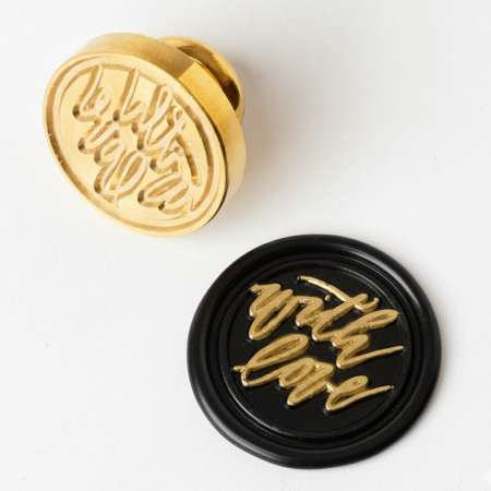 Stampile sigilii colectia MARIART - Stampila sigiliu – With love, 2.5cm