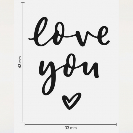 Stampila Love you, 43x33mm, May&Berry pentru hobby, art&craft, activitati copii [2]