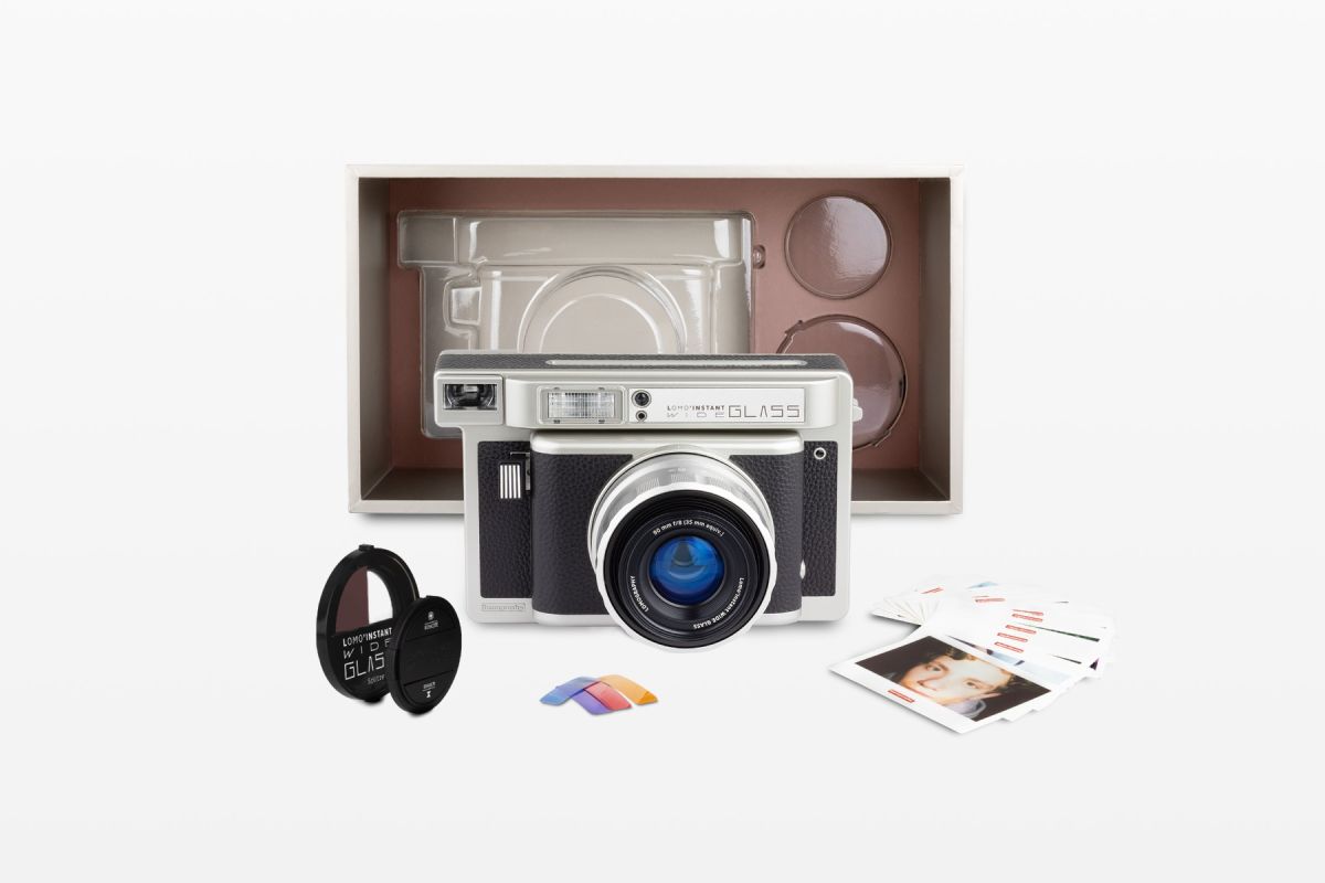 Aparat foto Lomo’Instant Wide Glass, Lentile sticla, Negru
