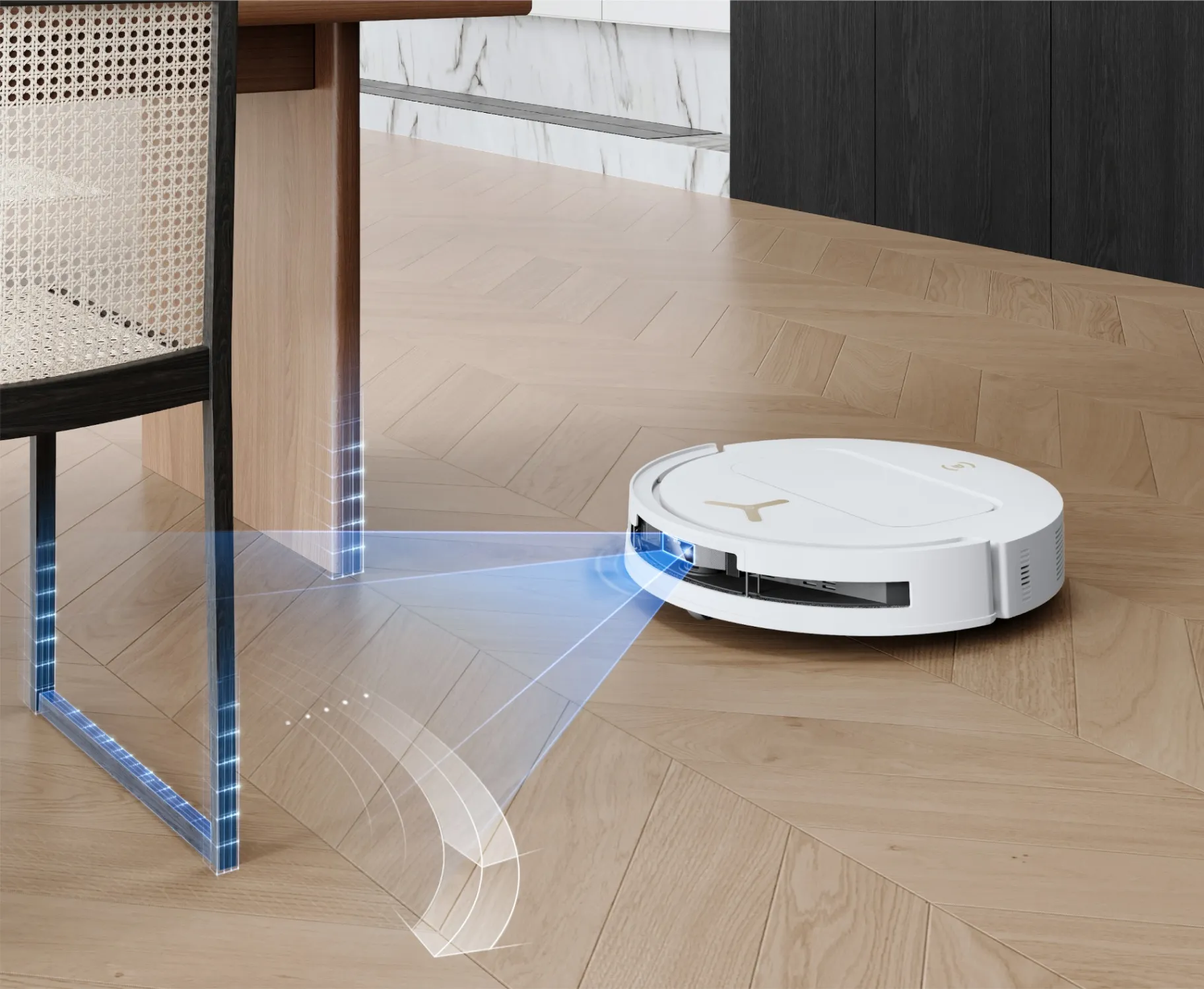 Aspirator robot ECOVACS DEEBOT T50 OMNI Gen 3, Alb