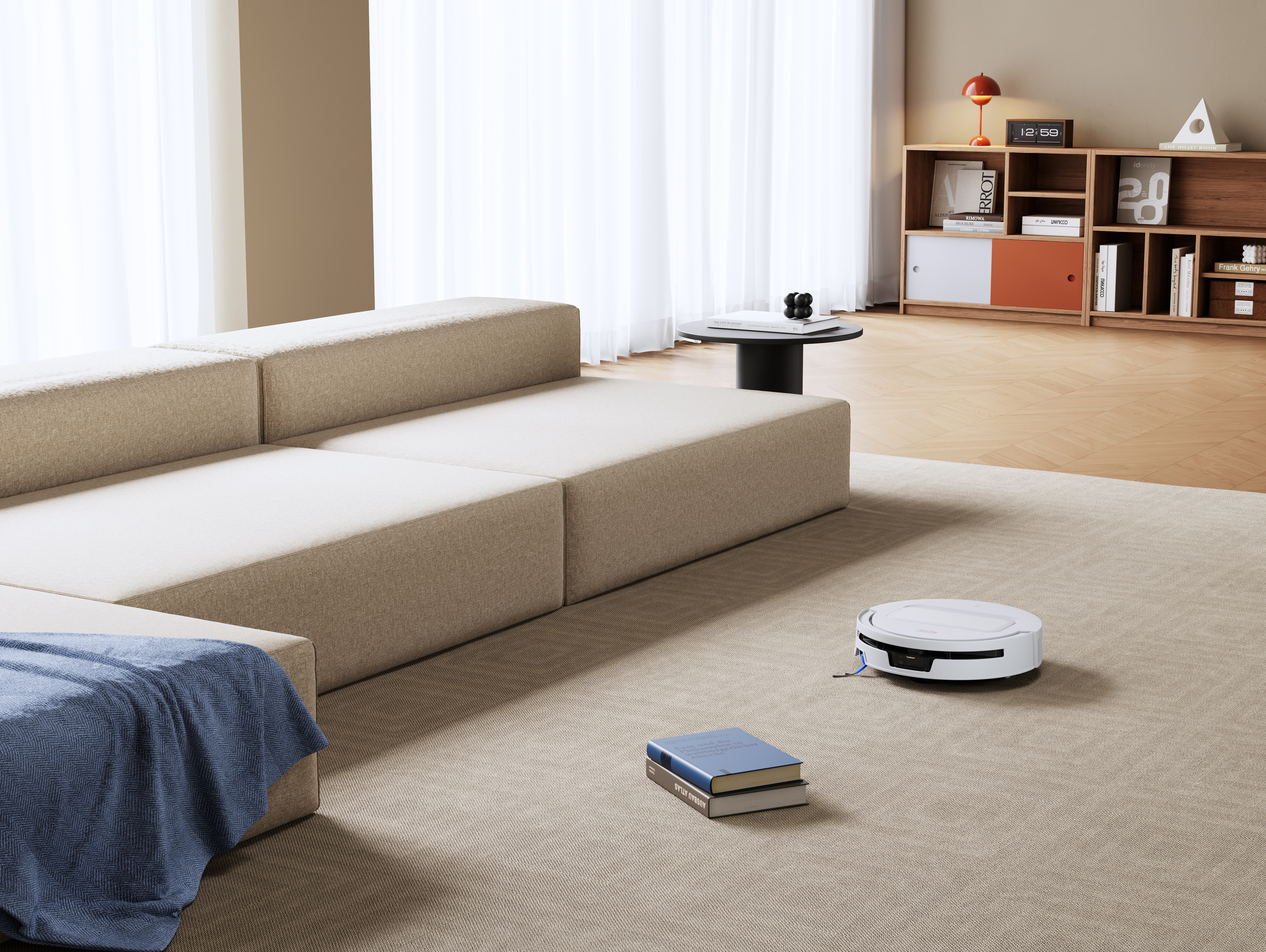 Aspirator robot ECOVACS DEEBOT T90 MAX PRO OMNI, Alb