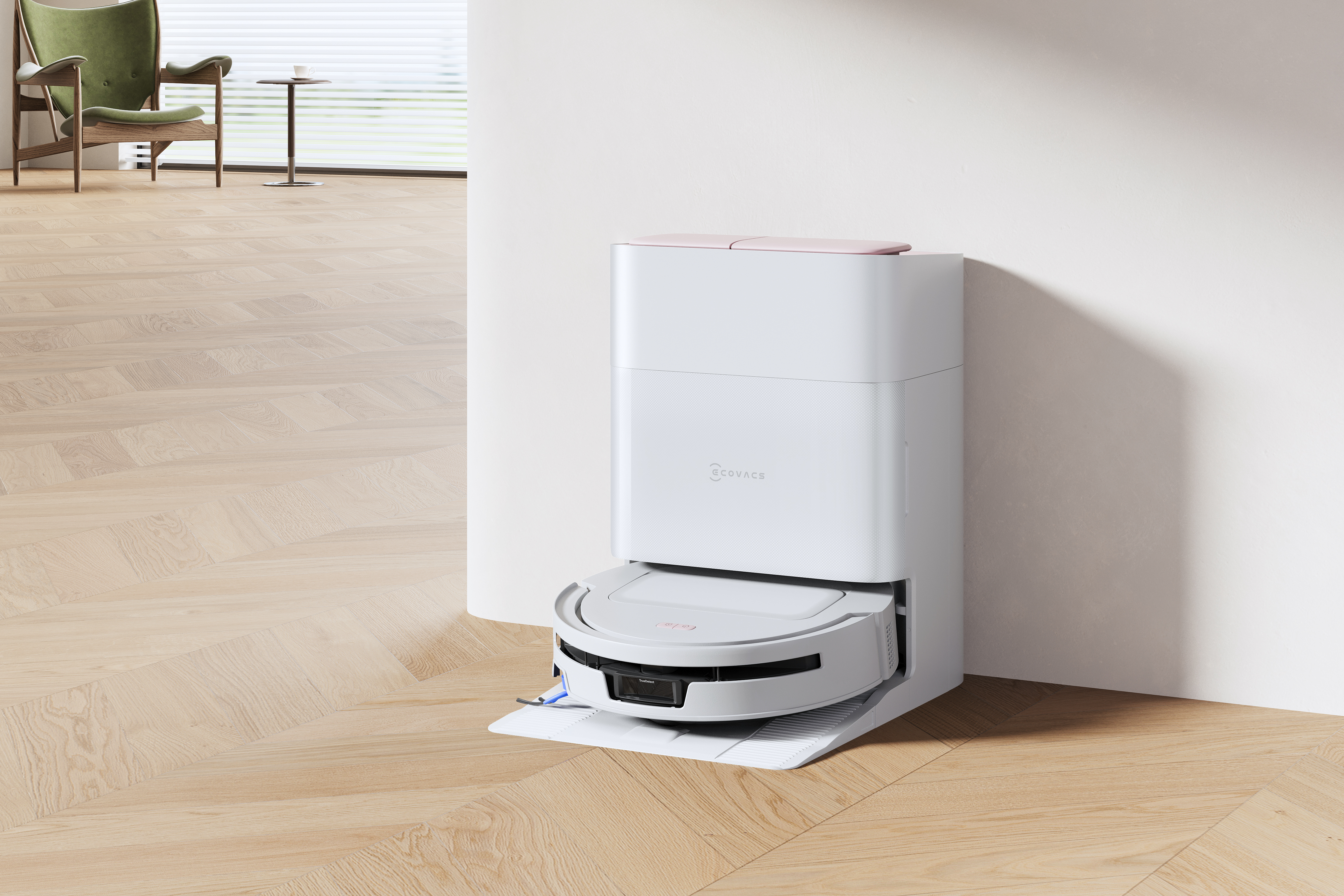 Aspirator robot ECOVACS DEEBOT T90 MAX PRO OMNI, Alb