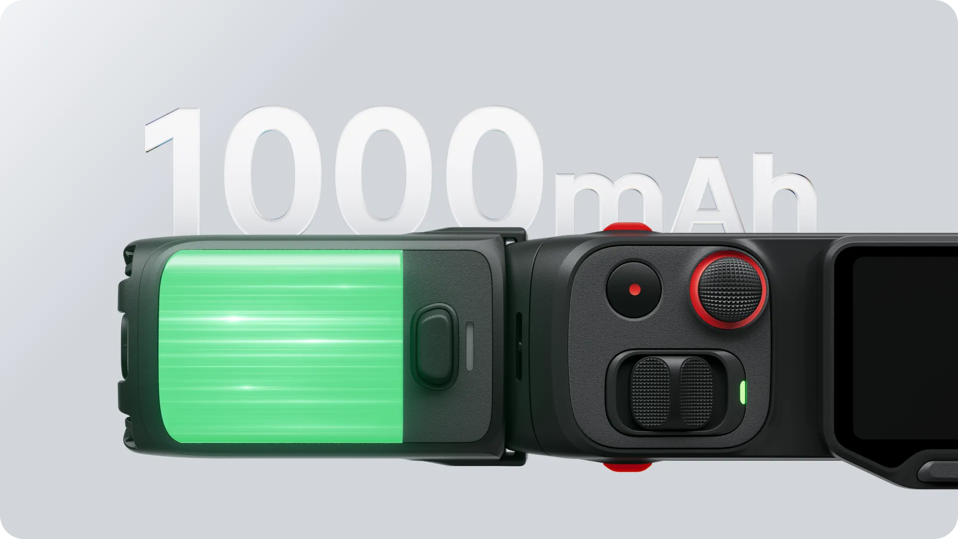Maner cu acumulator Insta360 pentru seria Luna, Negru