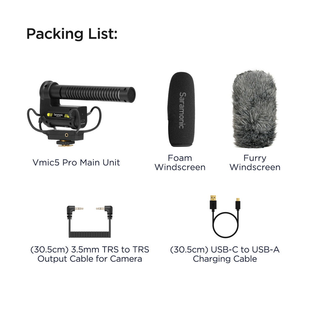 Microfon shotgun supercardioid on-camera Saramonic Vmic5 Pro