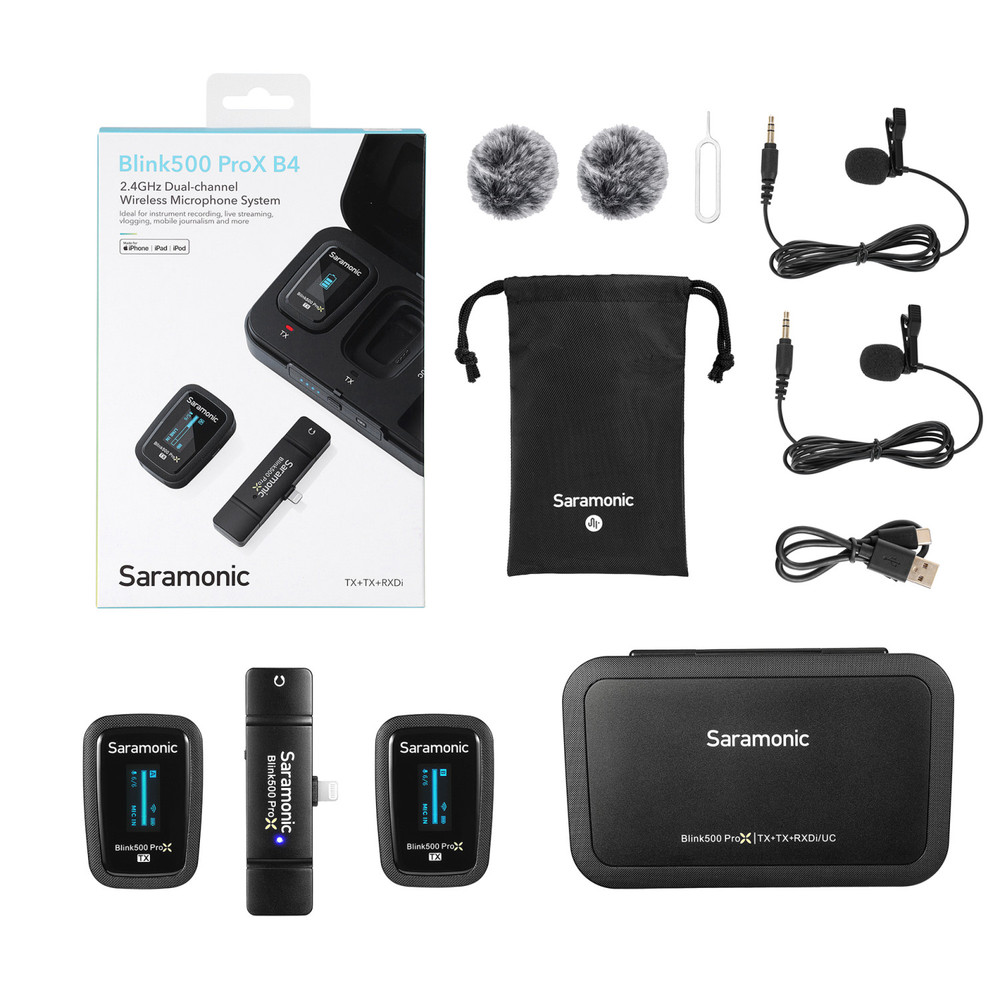 Continut pachet Microfon wireless Saramonic Blink500 ProX B4
