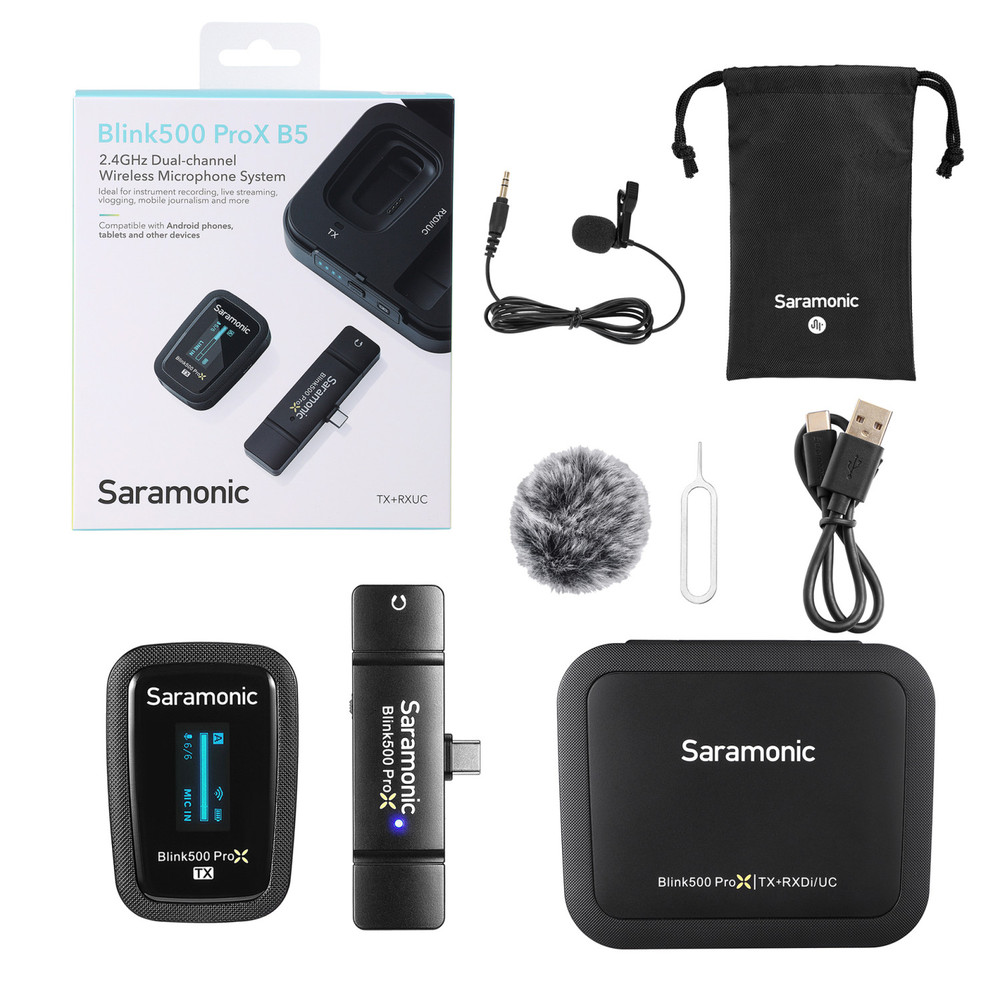 Continut pachet Microfon wireless Saramonic Blink500 ProX B5