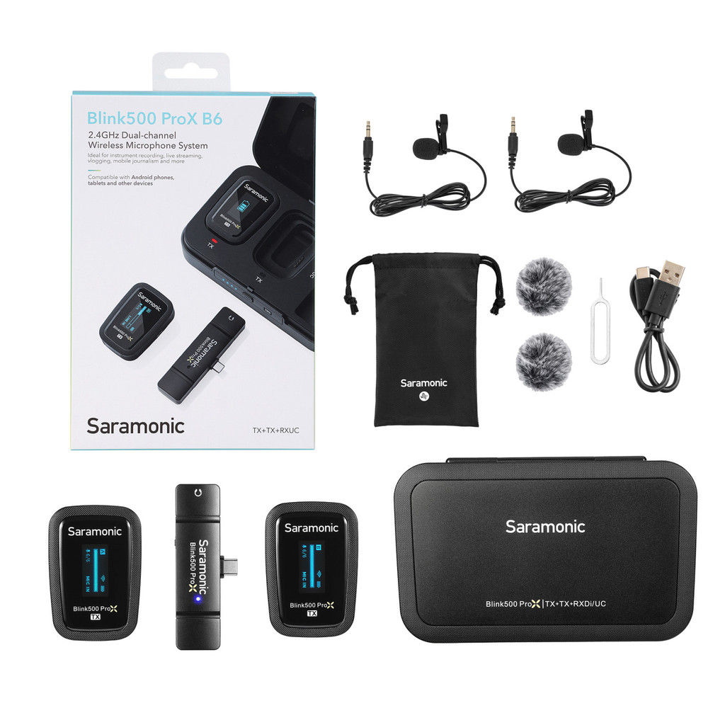 Continut pachet Microfon wireless Saramonic Blink500 ProX B6