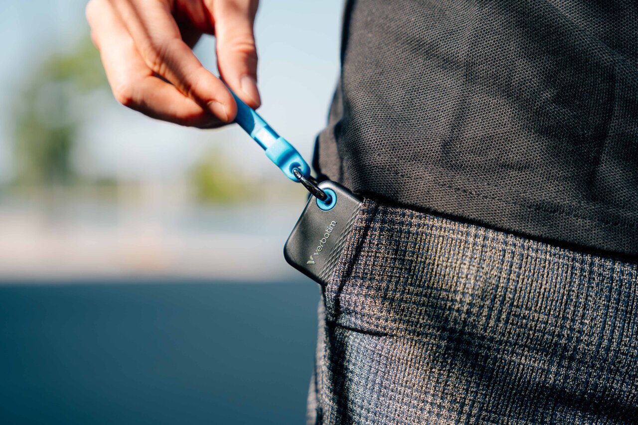 Pocket SSD Verbatim, USB 3.2 Gen 2, 1TB, Negru-Albastru