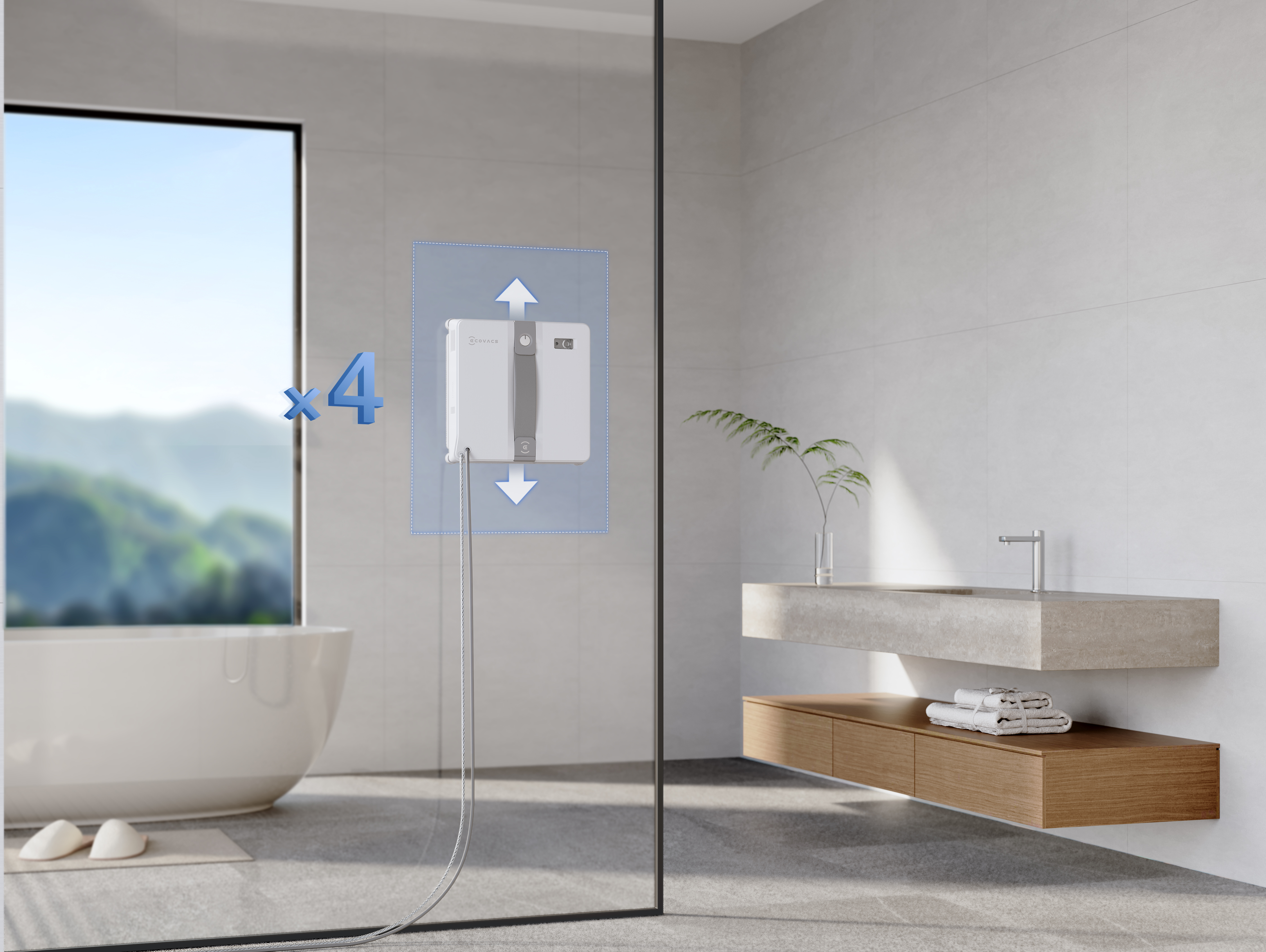 Robot de curatare geamuri ECOVACS WINBOT MINI GREY
