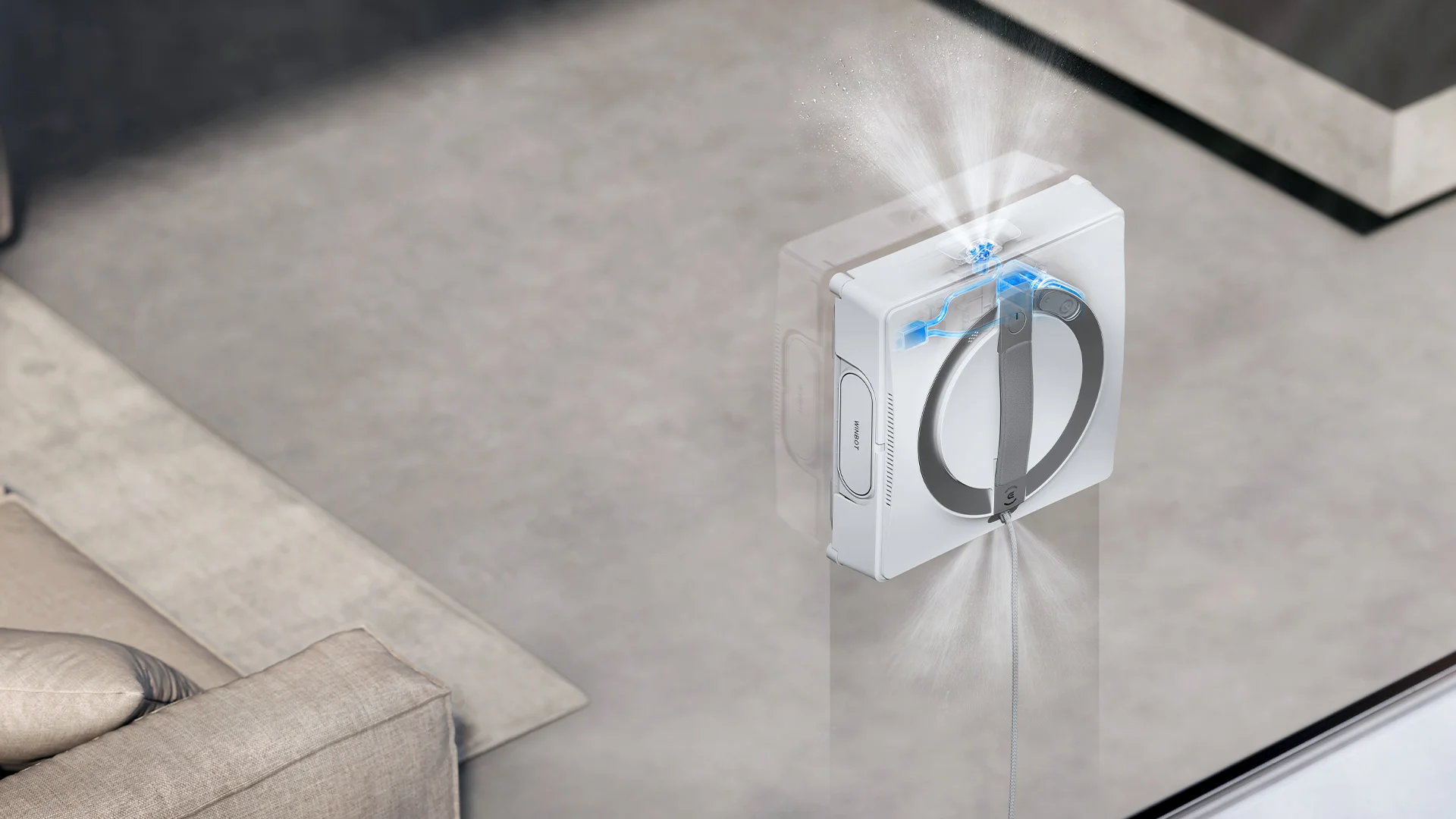 Robot de curatare geamuri Ecovacs WINBOT W2 EU, Alb