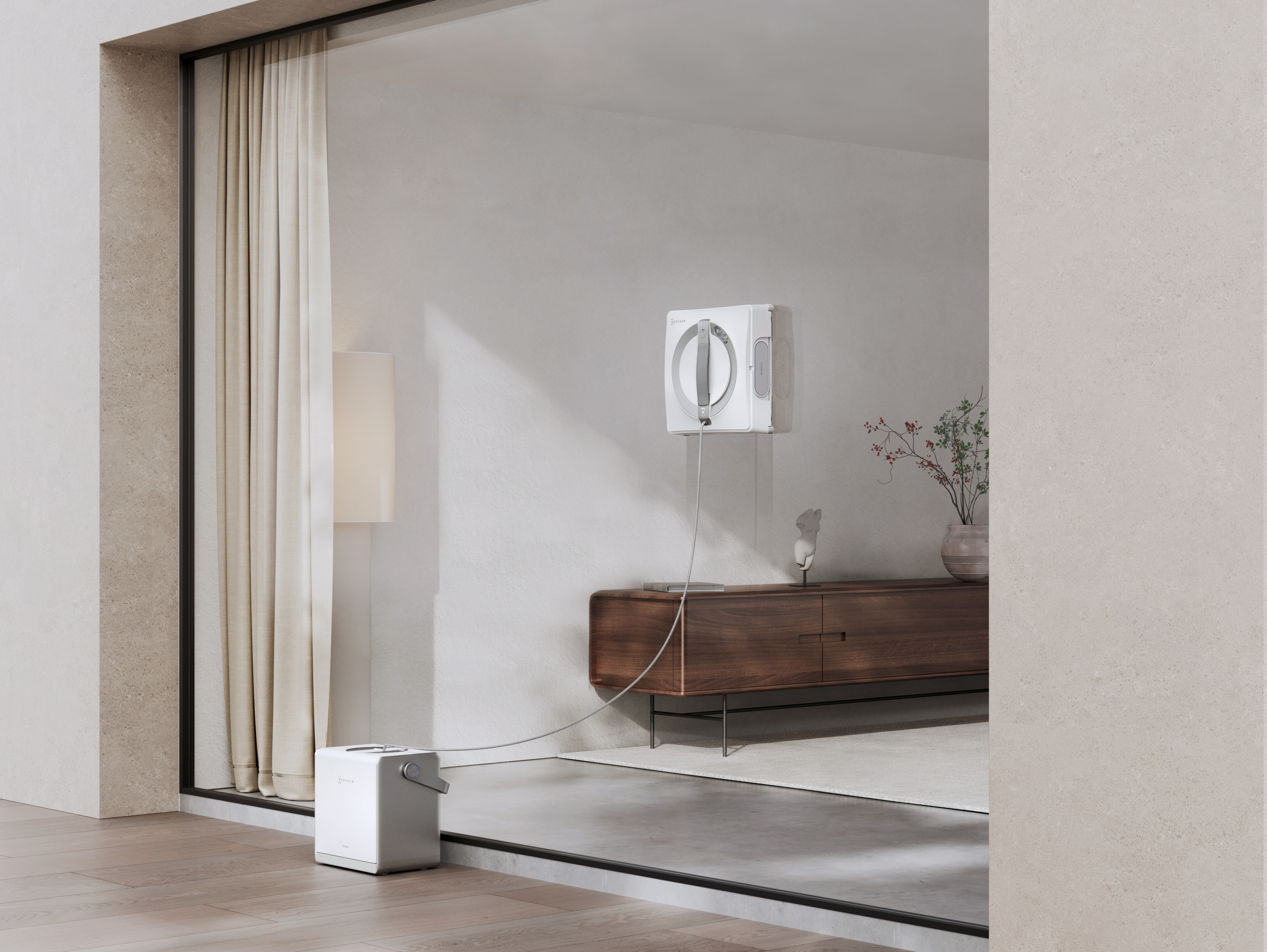 Robot de curatare geamuri Ecovacs WINBOT W2 PRO OMNI, Alb