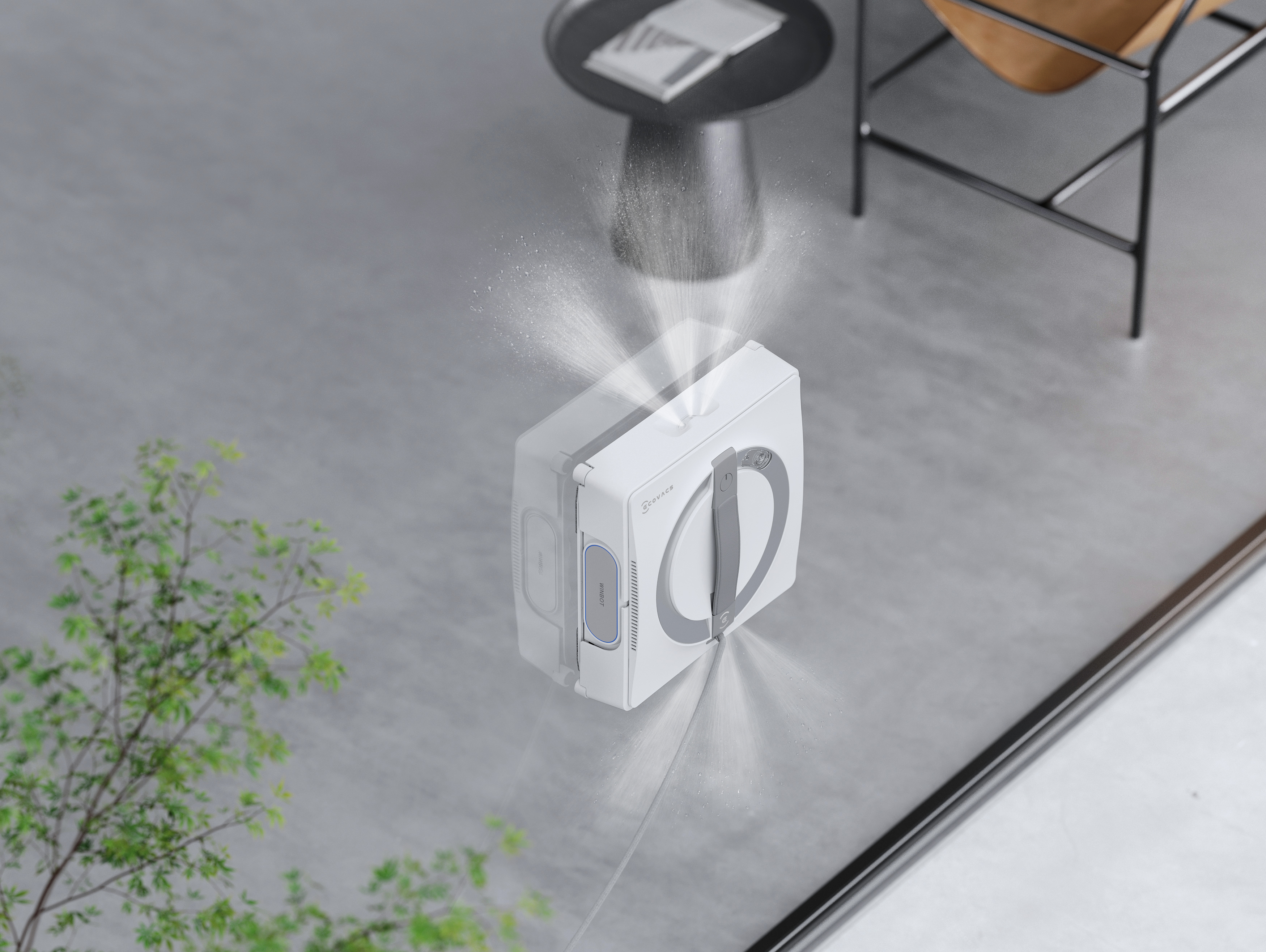 Robot de curatare geamuri Ecovacs WINBOT W2 PRO OMNI, Alb