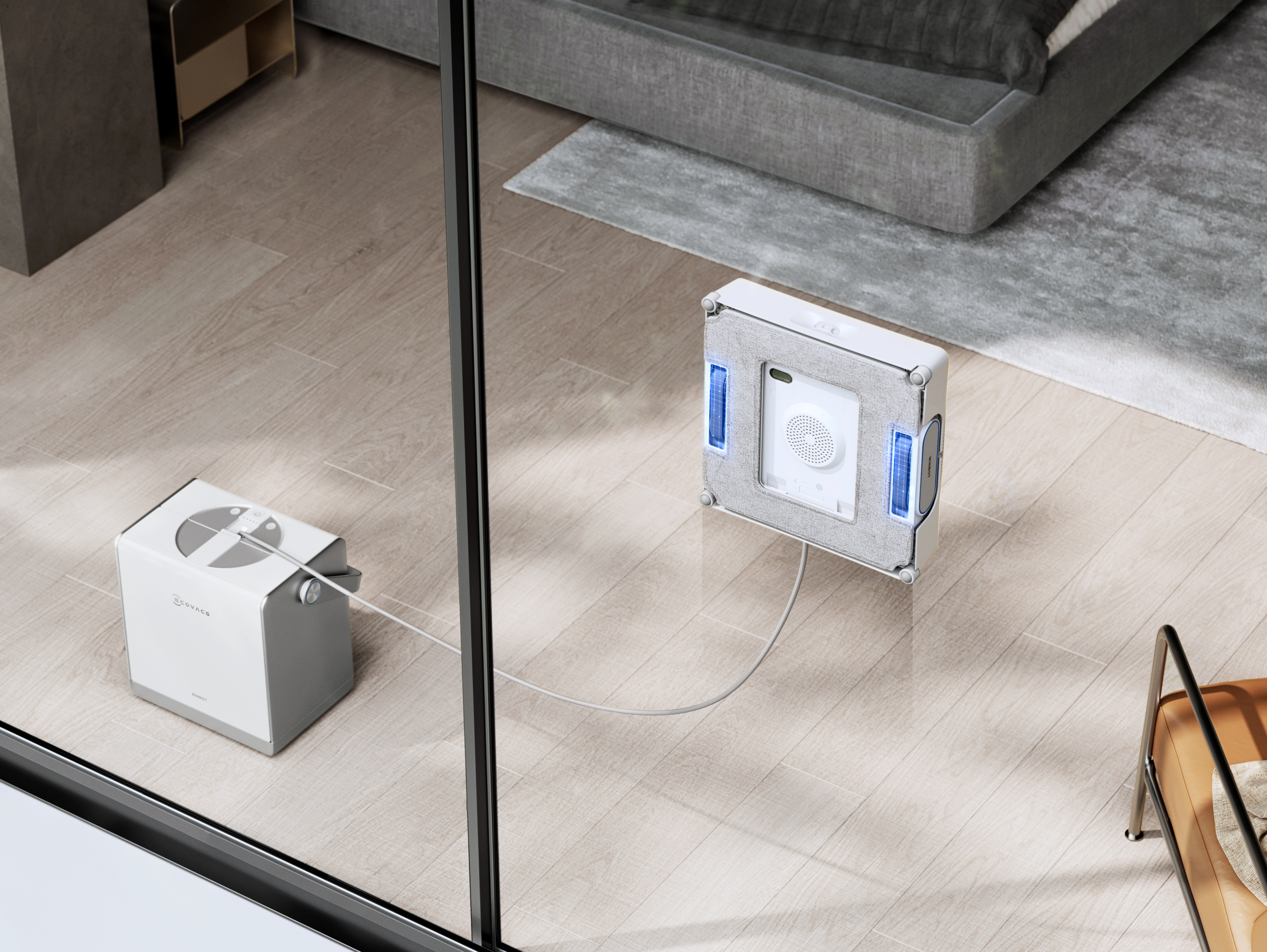 Robot de curatare geamuri Ecovacs WINBOT W2 PRO OMNI, Alb