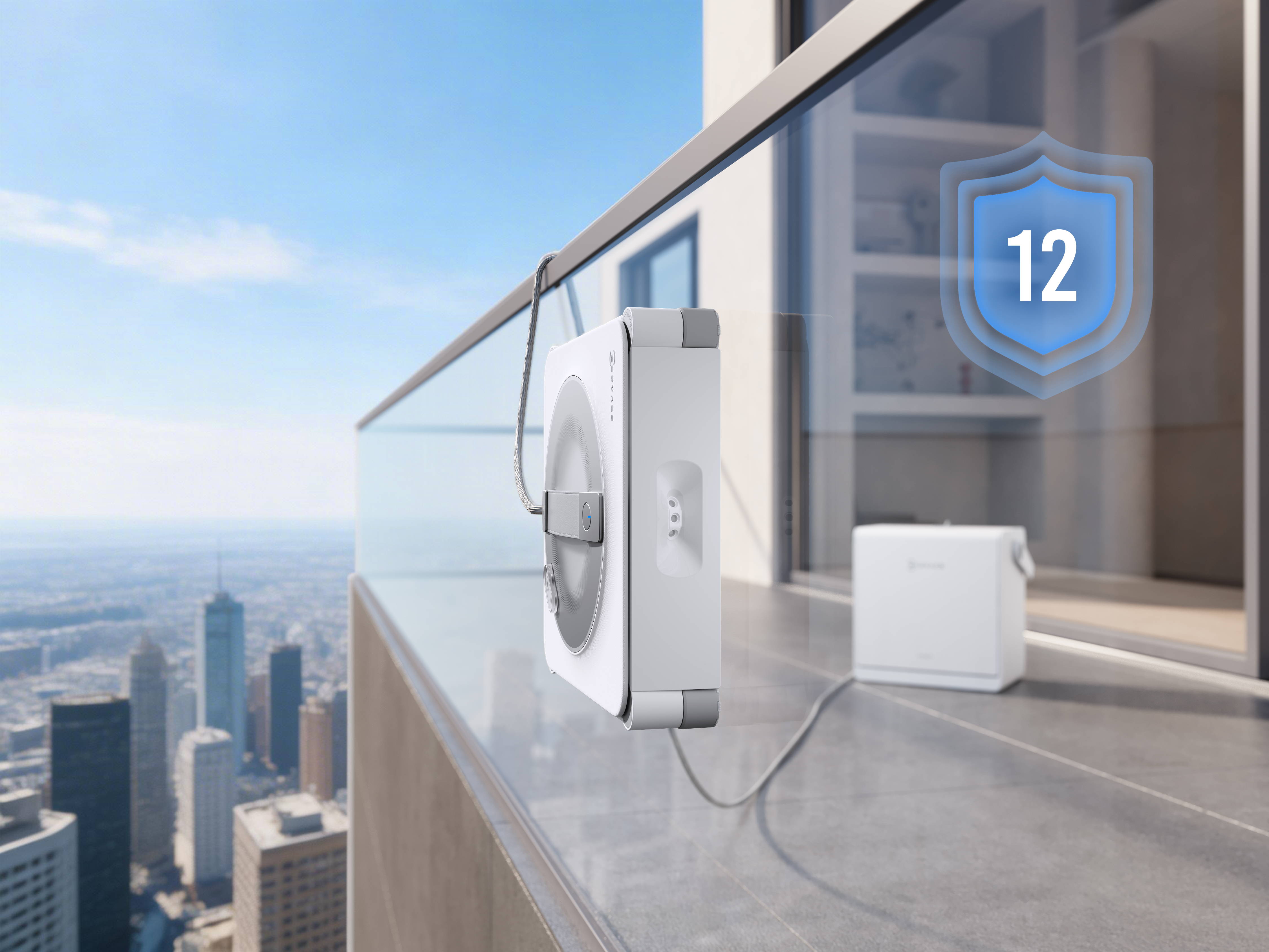 Robot de curatare geamuri ECOVACS WINBOT W2S PRO OMNI, Alb