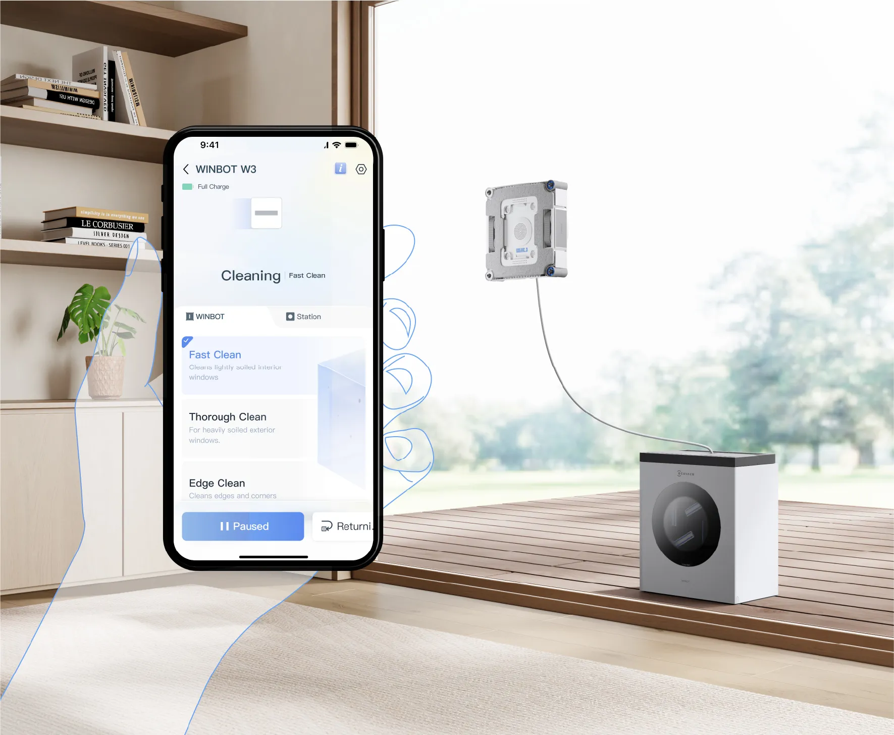 Robot de curatare geamuri ECOVACS WINBOT W3 OMNI