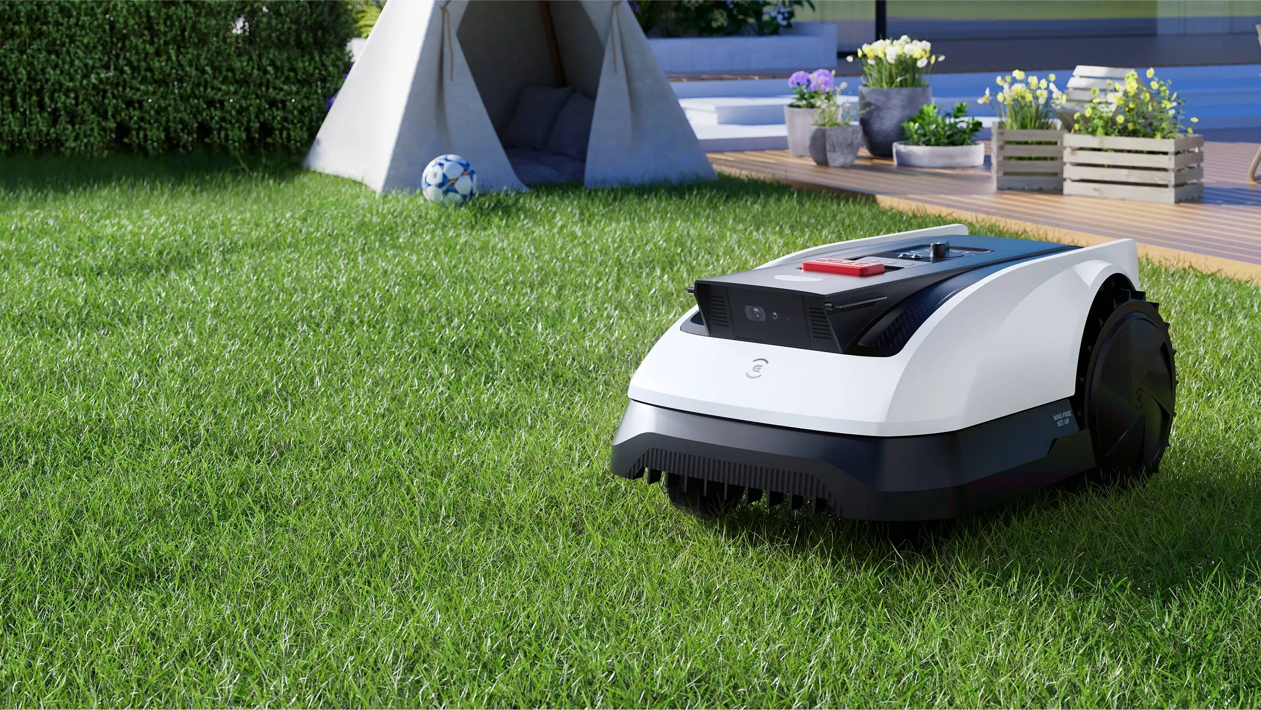 Robot de tuns iarba Ecovacs GOAT O800 RTK, Alb